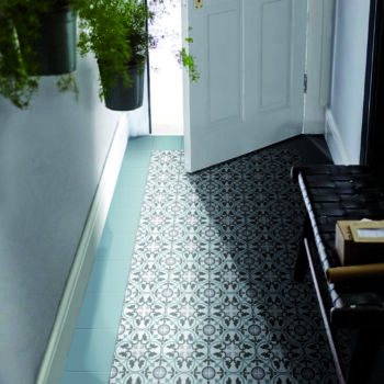 Carrelage Pasicos Floral - bords BLUE et sol ASCOT