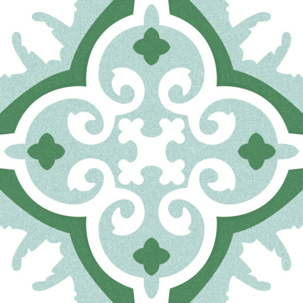 Carrelage imitation carreaux de ciment vert Pasicos FLORAL PARIS Carrelage imitation carreaux de ciment vert Pasicos FLORAL PARIS