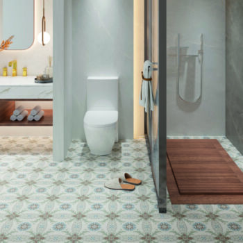 Carrelage imitation carreaux de ciment Pasicos FLORAL VALENCIA - sol salle de bain