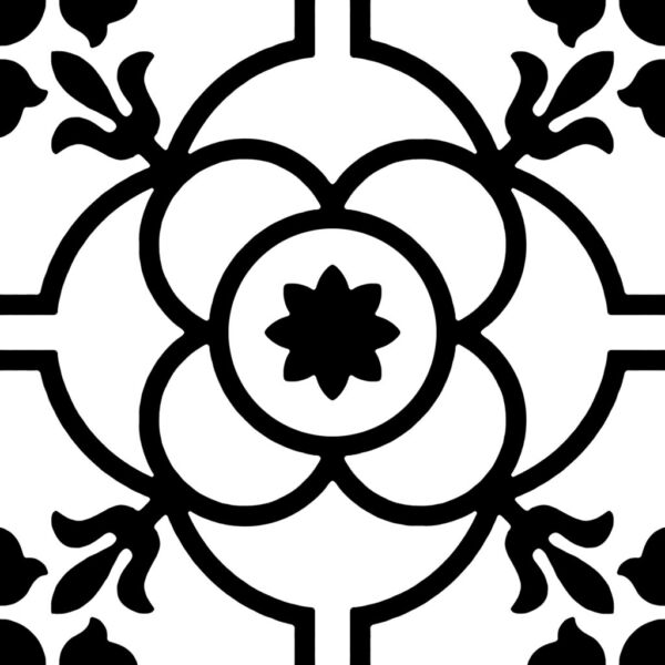 Carrelage Carreaux de ciment noir Pasicos TUDOR / MARY BLACK Carrelage Carreaux de ciment noir Pasicos TUDOR / MARY BLACK
