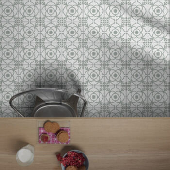 Carrelage sol cuisine - Carreaux de ciment vert Pasicos TUDOR / MARY SAGE
