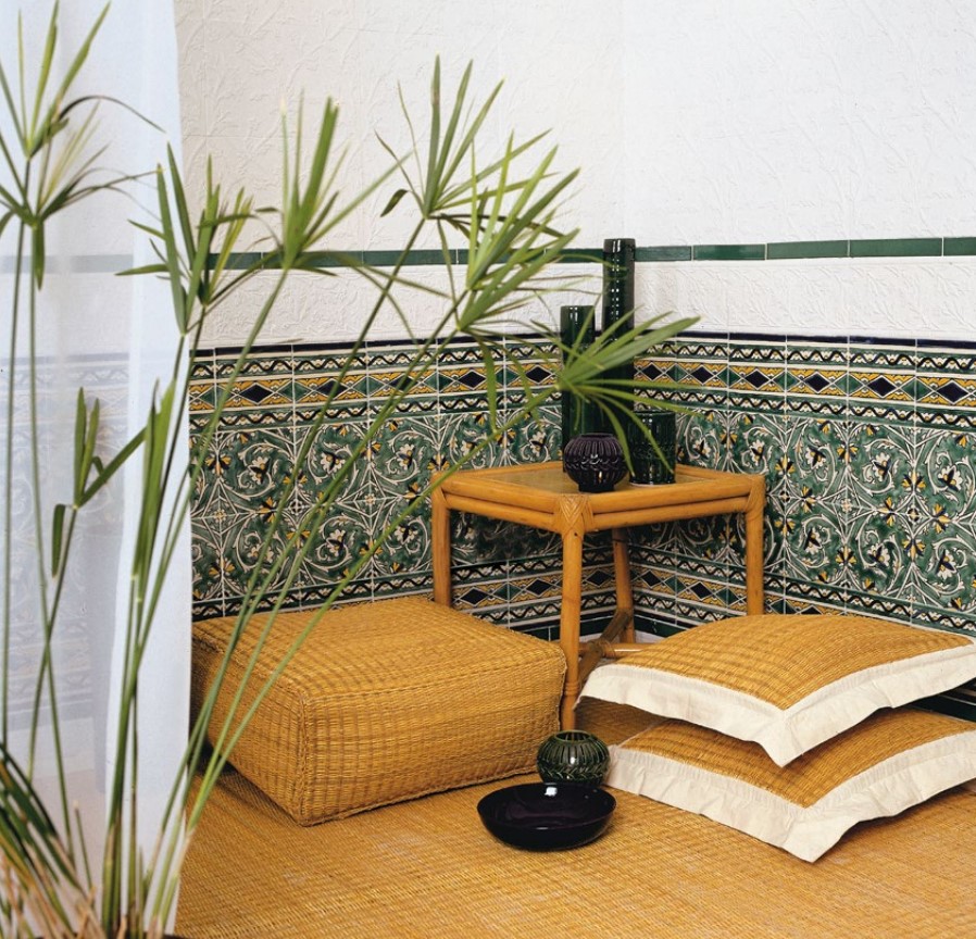 Frise carrelage tunisien listel vert Dorémail