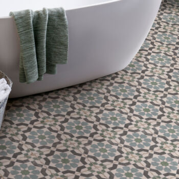 Carrelage sol salle de bain imitation carreaux de ciment Nanda ALHAMBRA LAYLA