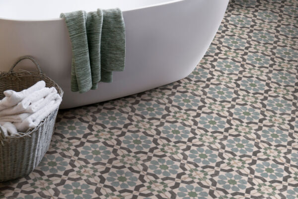 Carrelage sol salle de bain imitation carreaux de ciment Nanda ALHAMBRA LAYLA Carrelage sol salle de bain imitation carreaux de ciment Nanda ALHAMBRA LAYLA