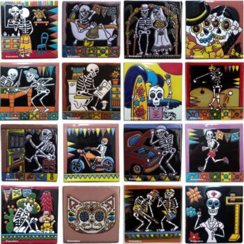Carrelage squelette tête de mort Colibri Azulejos Muerte
