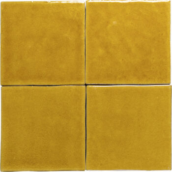 Carrelage imitation zellige marocain Cevica ZELIG SPECIAL 10x10cm - couleur jaune ANTIC AMARILLO