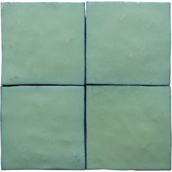 Carrelage imitation zellige marocain Cevica ZELIG SPECIAL 10x10cm - couleur vert LAVA VERDE