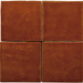 Carrelage imitation zellige marocain Cevica ZELIG SPECIAL 10x10cm - couleur NARANJA DIF orange sombre