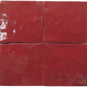 Carrelage imitation zellige marocain Cevica ZELIG SPECIAL 10x10cm - couleur ROJO ANTIGUO rouge