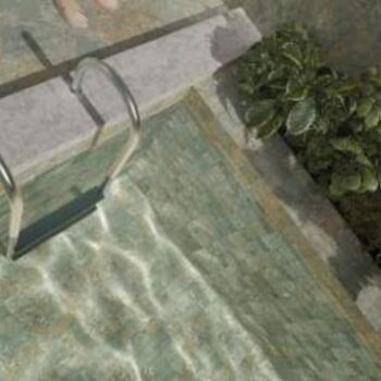 Carrelage piscine Bali vert 15x15cm Cicogres Ko Samui