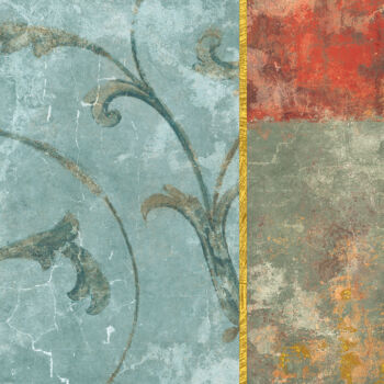 Carrelage décor mural grand format 60x120cm Naxos Pictura motifs Fascia Villae mix